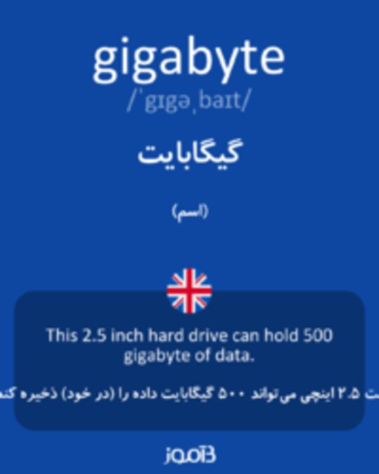  تصویر gigabyte - دیکشنری انگلیسی بیاموز