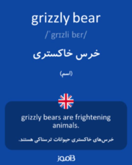  تصویر grizzly bear - دیکشنری انگلیسی بیاموز