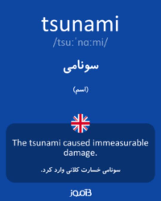 تصویر tsunami - دیکشنری انگلیسی بیاموز