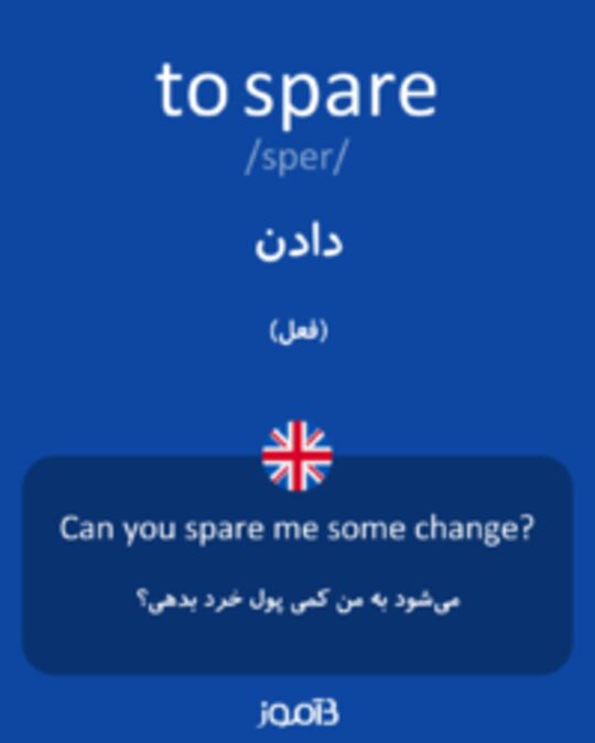  تصویر to spare - دیکشنری انگلیسی بیاموز