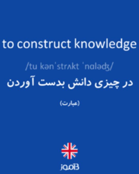  تصویر to construct knowledge - دیکشنری انگلیسی بیاموز