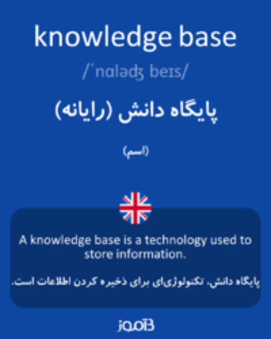  تصویر knowledge base - دیکشنری انگلیسی بیاموز