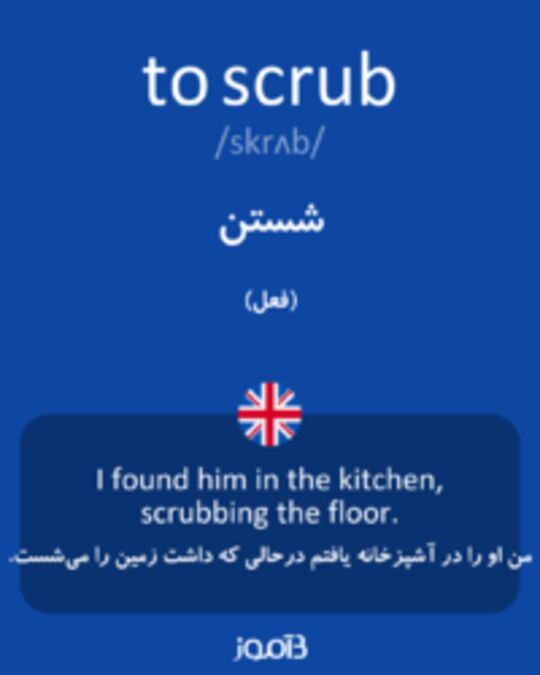  تصویر to scrub - دیکشنری انگلیسی بیاموز