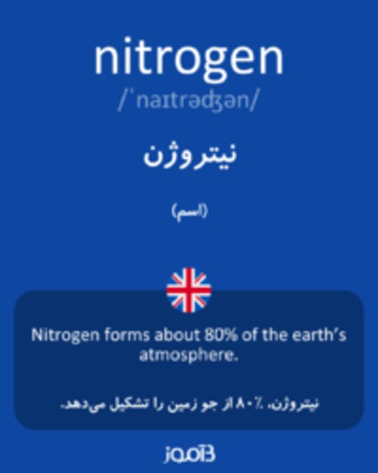  تصویر nitrogen - دیکشنری انگلیسی بیاموز