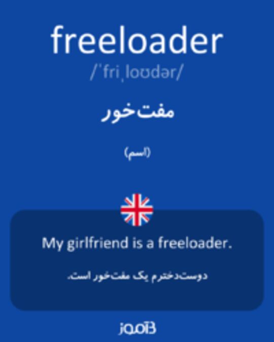  تصویر freeloader - دیکشنری انگلیسی بیاموز