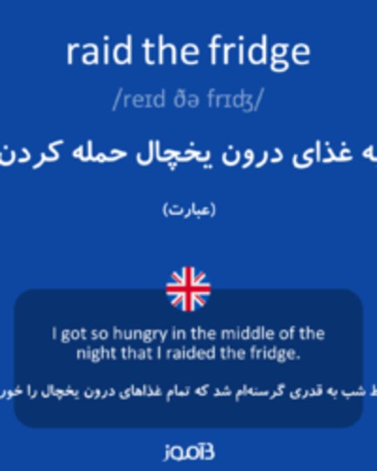  تصویر raid the fridge - دیکشنری انگلیسی بیاموز