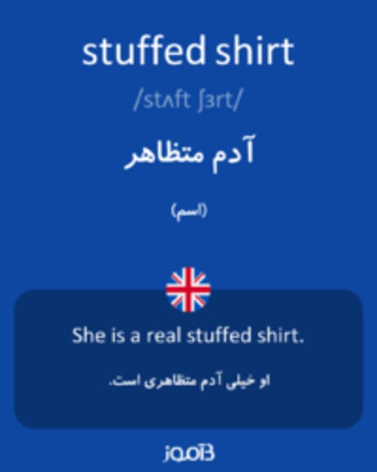  تصویر stuffed shirt - دیکشنری انگلیسی بیاموز