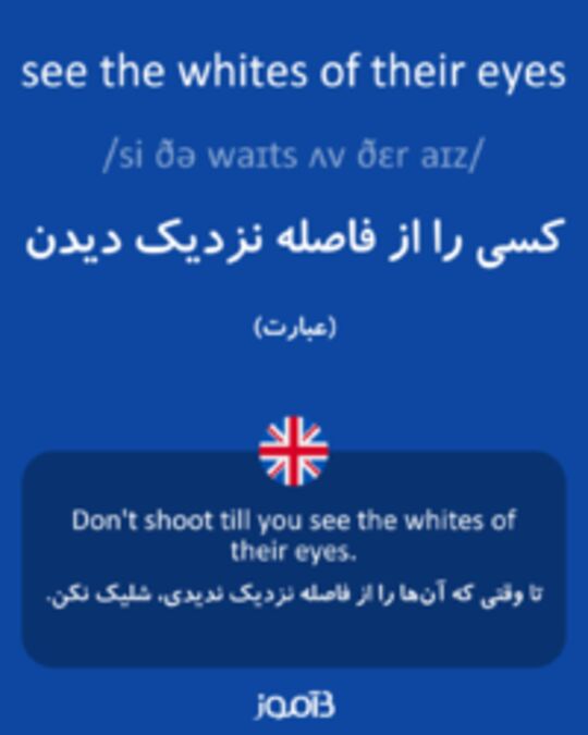  تصویر see the whites of their eyes - دیکشنری انگلیسی بیاموز