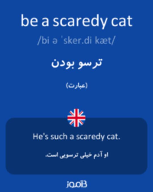  تصویر be a scaredy cat - دیکشنری انگلیسی بیاموز