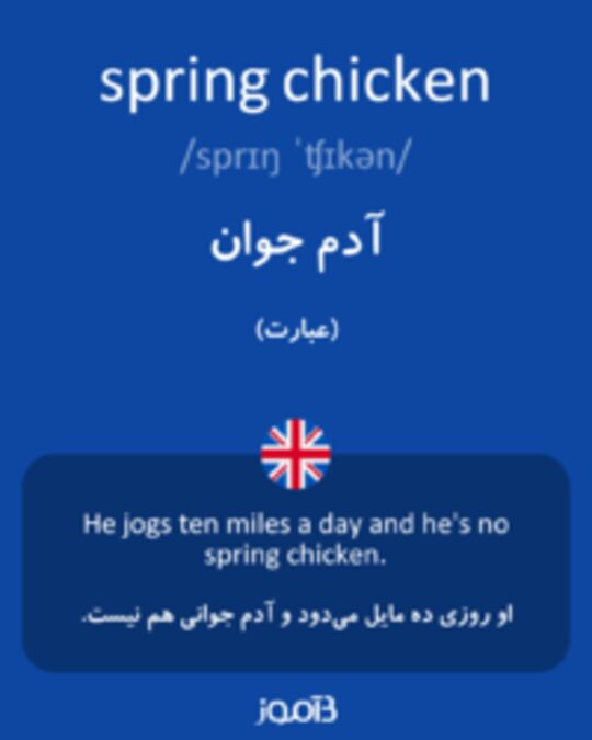  تصویر spring chicken - دیکشنری انگلیسی بیاموز