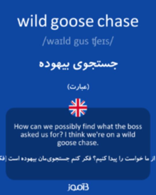  تصویر wild goose chase - دیکشنری انگلیسی بیاموز