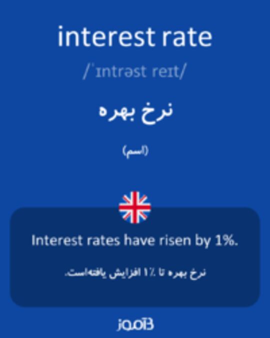  تصویر interest rate - دیکشنری انگلیسی بیاموز