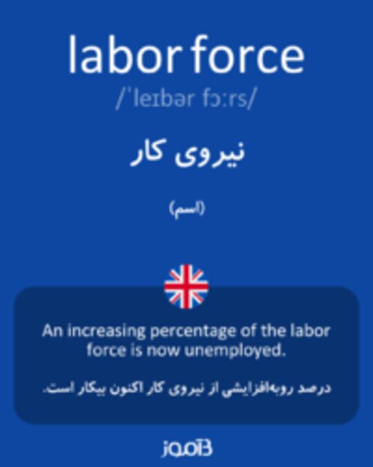  تصویر labor force - دیکشنری انگلیسی بیاموز