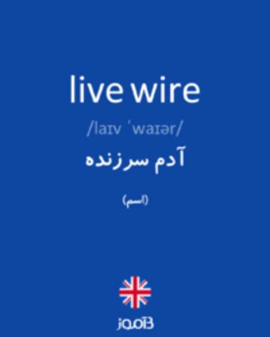  تصویر live wire - دیکشنری انگلیسی بیاموز