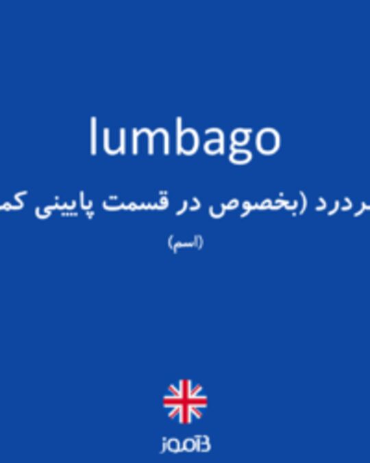  تصویر lumbago - دیکشنری انگلیسی بیاموز