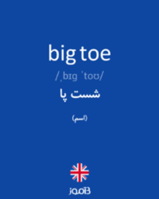  تصویر big toe - دیکشنری انگلیسی بیاموز