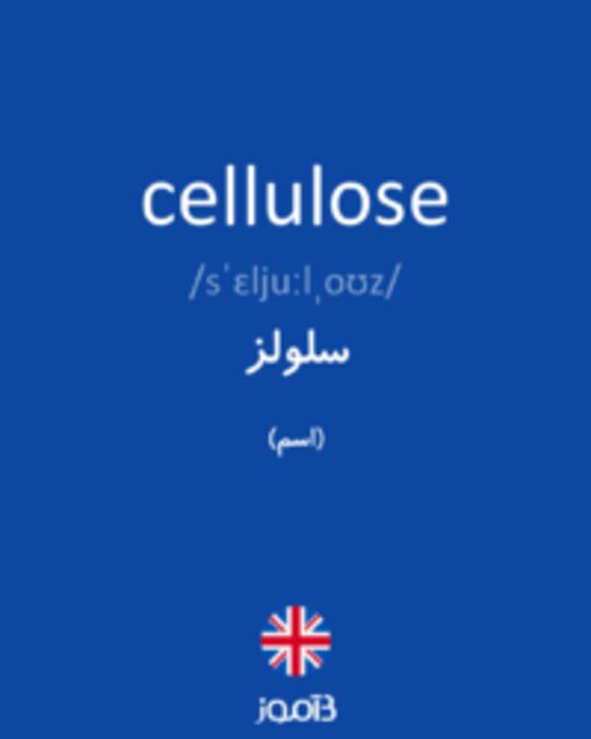  تصویر cellulose - دیکشنری انگلیسی بیاموز