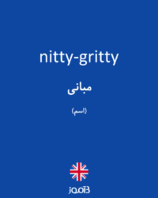  تصویر nitty-gritty - دیکشنری انگلیسی بیاموز