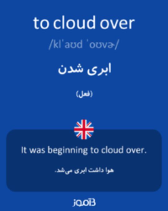  تصویر to cloud over - دیکشنری انگلیسی بیاموز