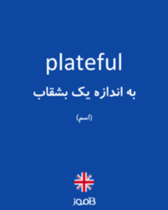  تصویر plateful - دیکشنری انگلیسی بیاموز