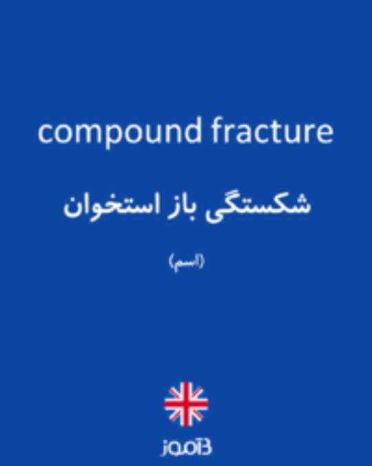  تصویر compound fracture - دیکشنری انگلیسی بیاموز