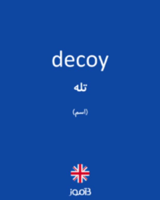  تصویر decoy - دیکشنری انگلیسی بیاموز