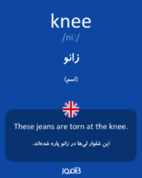  تصویر knee - دیکشنری انگلیسی بیاموز