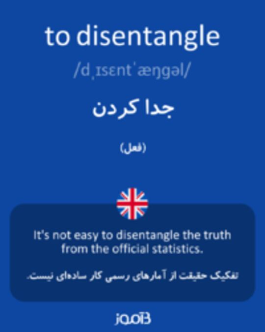  تصویر to disentangle - دیکشنری انگلیسی بیاموز