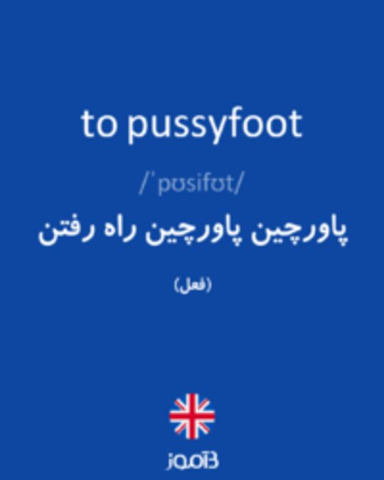  تصویر to pussyfoot - دیکشنری انگلیسی بیاموز