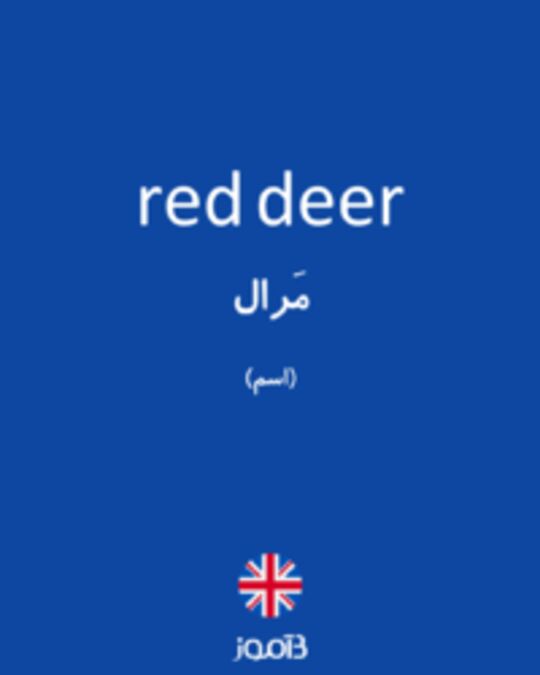  تصویر red deer - دیکشنری انگلیسی بیاموز