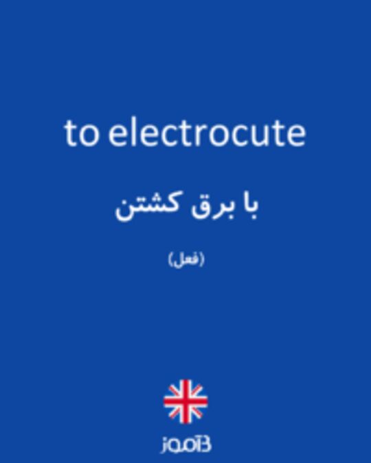  تصویر to electrocute - دیکشنری انگلیسی بیاموز