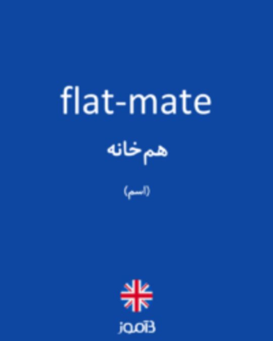  تصویر flat-mate - دیکشنری انگلیسی بیاموز