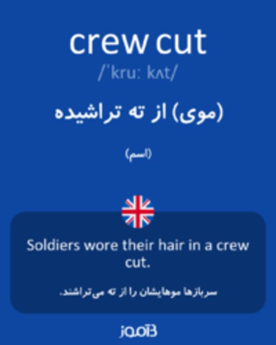  تصویر crew cut - دیکشنری انگلیسی بیاموز