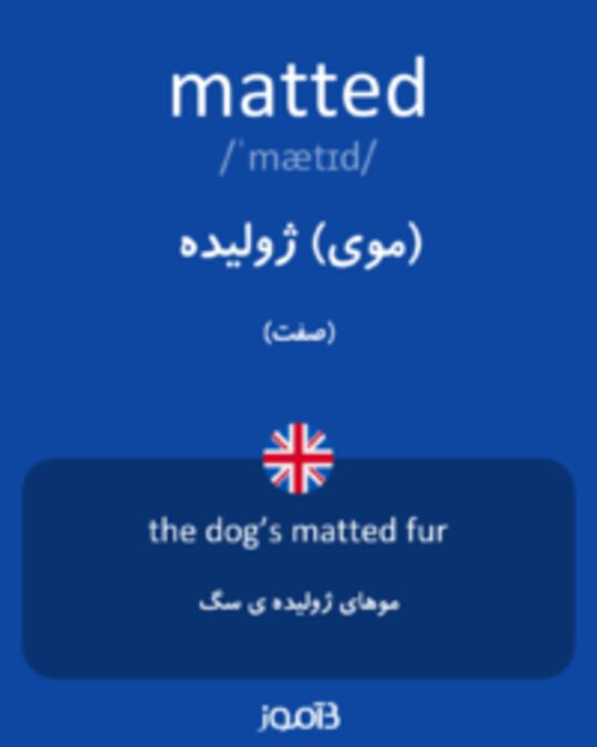  تصویر matted - دیکشنری انگلیسی بیاموز