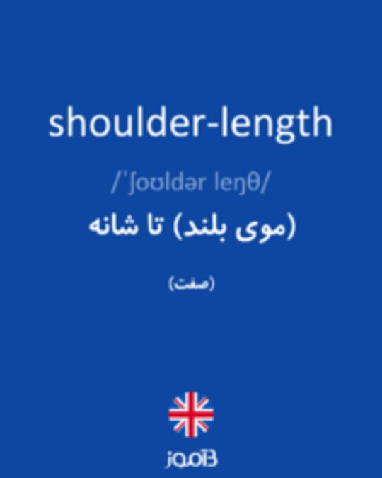  تصویر shoulder-length - دیکشنری انگلیسی بیاموز