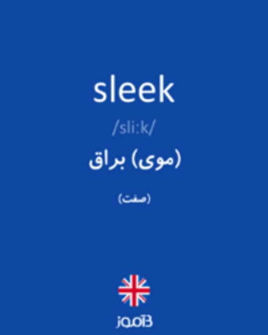  تصویر sleek - دیکشنری انگلیسی بیاموز