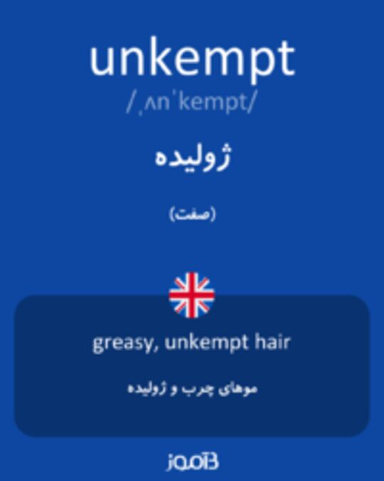  تصویر unkempt - دیکشنری انگلیسی بیاموز