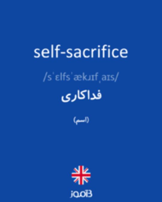  تصویر self-sacrifice - دیکشنری انگلیسی بیاموز