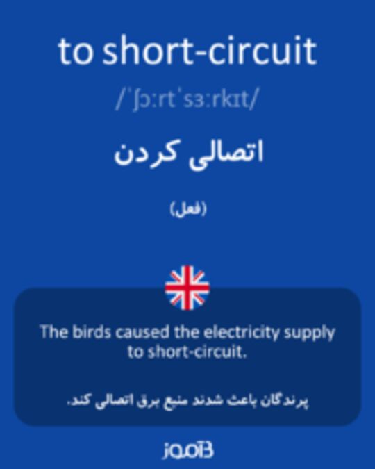  تصویر to short-circuit - دیکشنری انگلیسی بیاموز