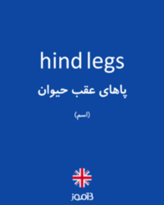  تصویر hind legs - دیکشنری انگلیسی بیاموز