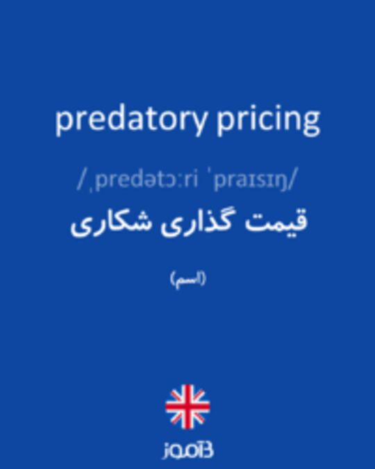  تصویر predatory pricing - دیکشنری انگلیسی بیاموز