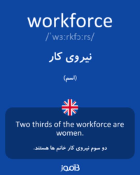  تصویر workforce - دیکشنری انگلیسی بیاموز
