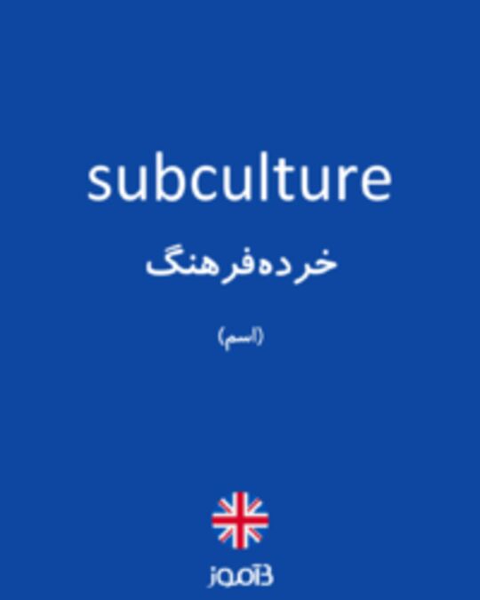  تصویر subculture - دیکشنری انگلیسی بیاموز