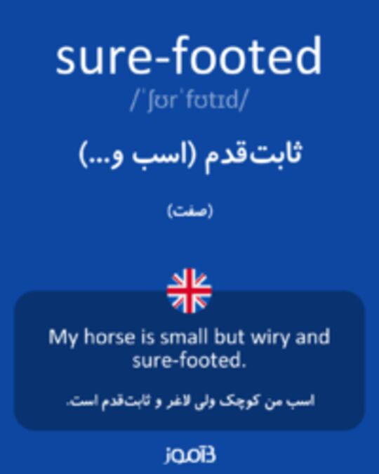  تصویر sure-footed - دیکشنری انگلیسی بیاموز