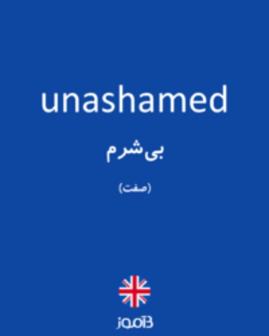  تصویر unashamed - دیکشنری انگلیسی بیاموز