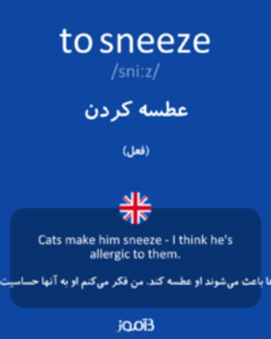  تصویر to sneeze - دیکشنری انگلیسی بیاموز