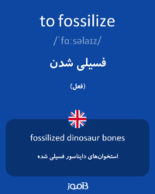 تصویر to fossilize - دیکشنری انگلیسی بیاموز