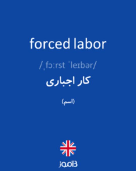  تصویر forced labor - دیکشنری انگلیسی بیاموز