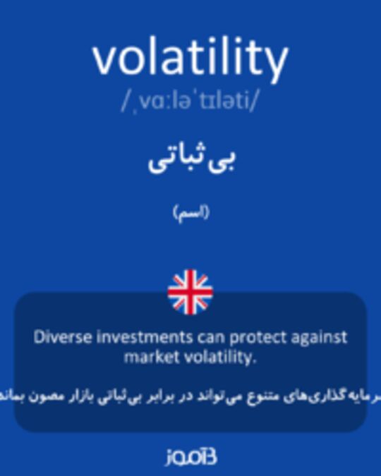  تصویر volatility - دیکشنری انگلیسی بیاموز