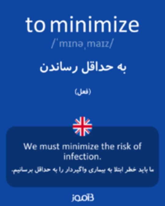 ترجمه کلمه minimize به فارسی | دیکشنری انگلیسی بیاموز